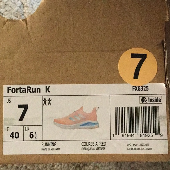 🌟 Last chance sale! 💜 Adidas Cloudfoam peach colored sneakers! Size 7🍑 - Picture 8 of 9